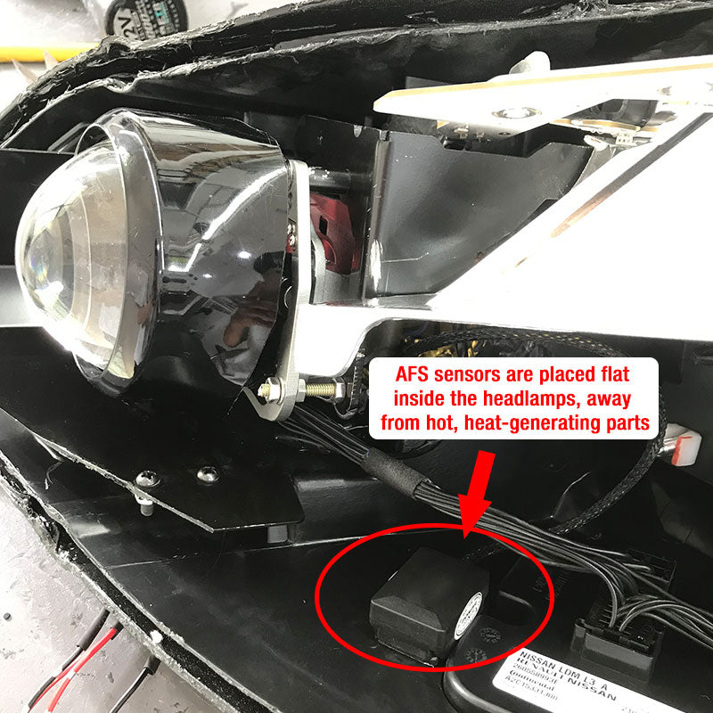 KKledheadlight K1 2 PCS 3inch 58W AFS(AFS,Adaptive Front-Lighting System) Biled Projector Lens 5500K Adaptive Front Lighting AFS Car Headlight Projector Lens 6+3 Chips Reflector Cups