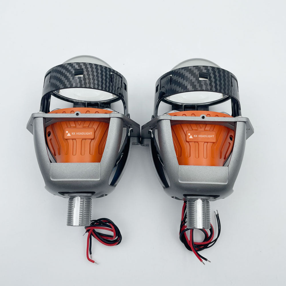 KKledheadlight K8 AFS(AFS,Adaptive Front-Lighting System) Biled Projector Lens 3inch 60W 5500K Adaptive Front Lighting AFS Car Headlight Projector Lens 6+3 Chips Reflector Cups 2 PCS
