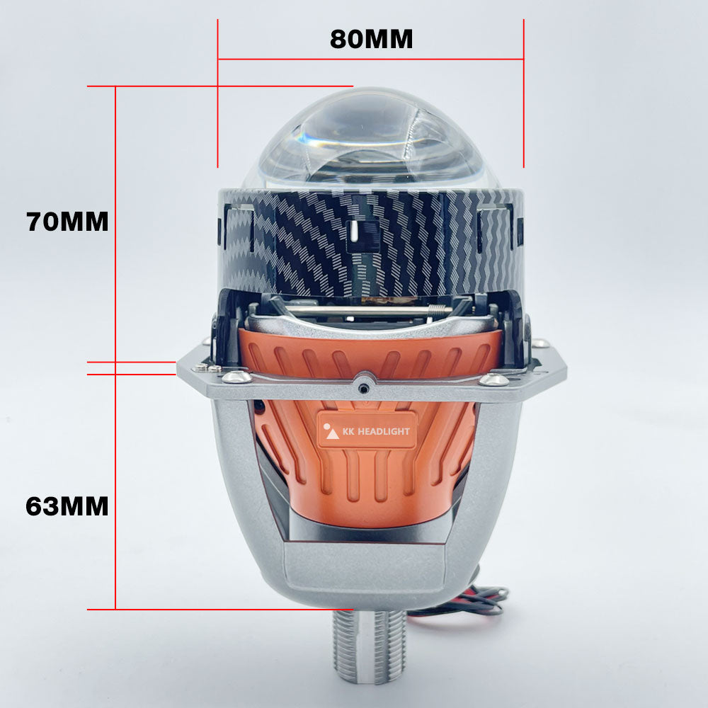 KKledheadlight K8 AFS(AFS,Adaptive Front-Lighting System) Biled Projector Lens 3inch 60W 5500K Adaptive Front Lighting AFS Car Headlight Projector Lens 6+3 Chips Reflector Cups 2 PCS