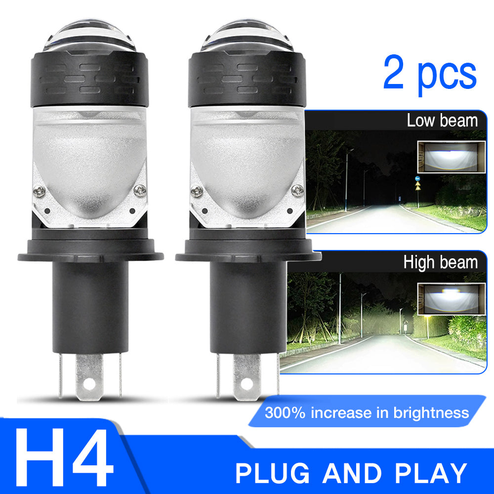 KKledheadlight K3 H4 Mini projector 2 PCS AUTOMOTIVE HEADLIGHT LED BULBS H4 6000K 55W