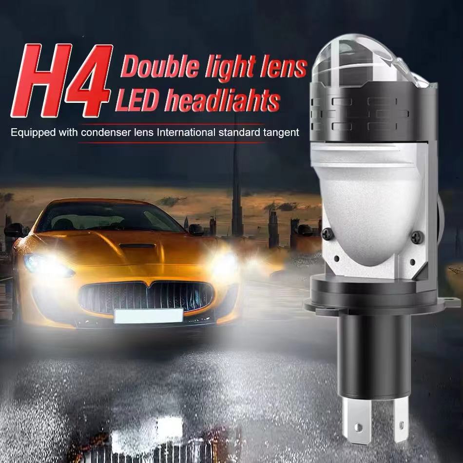 KKledheadlight K3 H4 Mini projector 2 PCS AUTOMOTIVE HEADLIGHT LED BULBS H4 6000K 55W